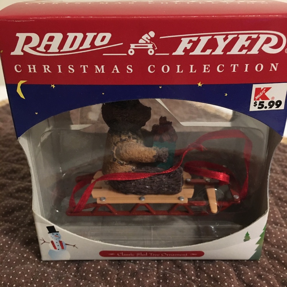 Radio Flyer Christmas Collection #110 Classic Sled Ornament MIB
